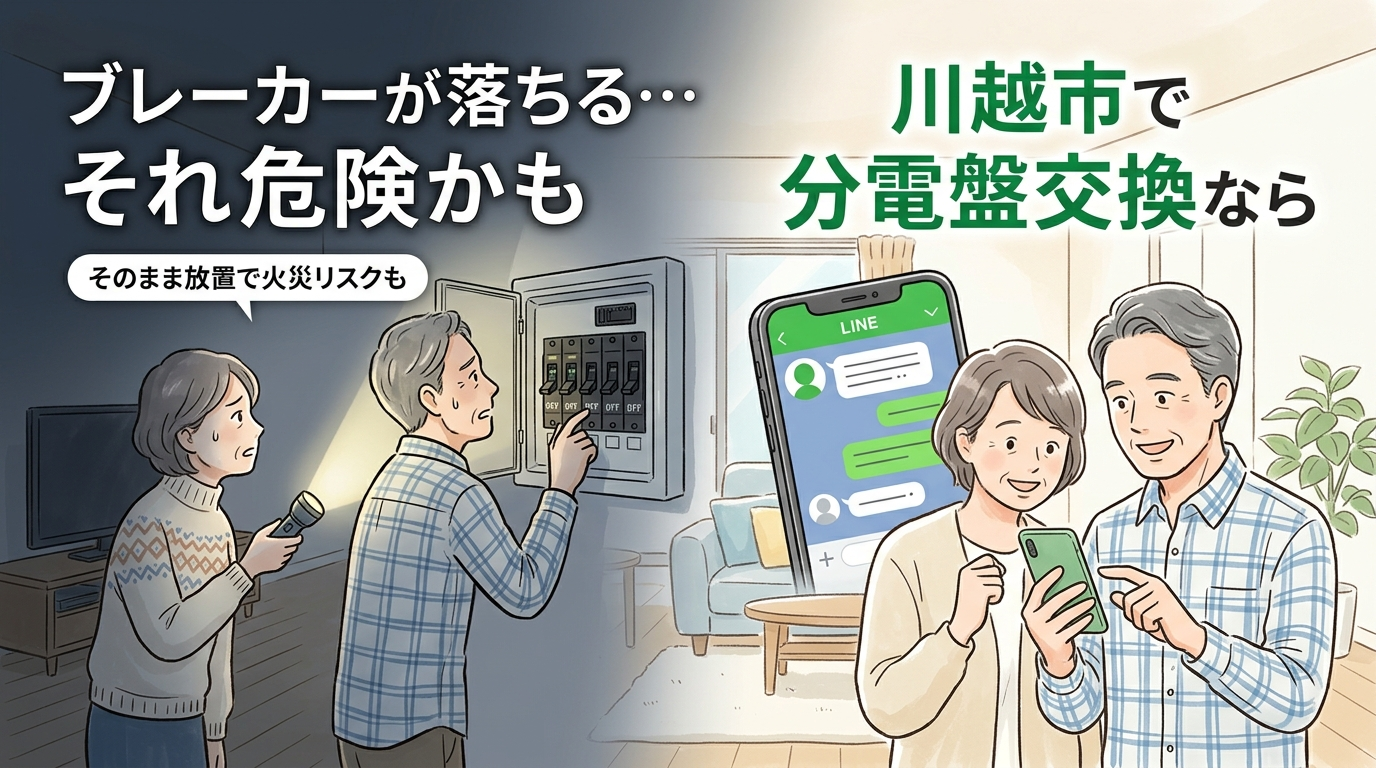 分電盤交換　川越